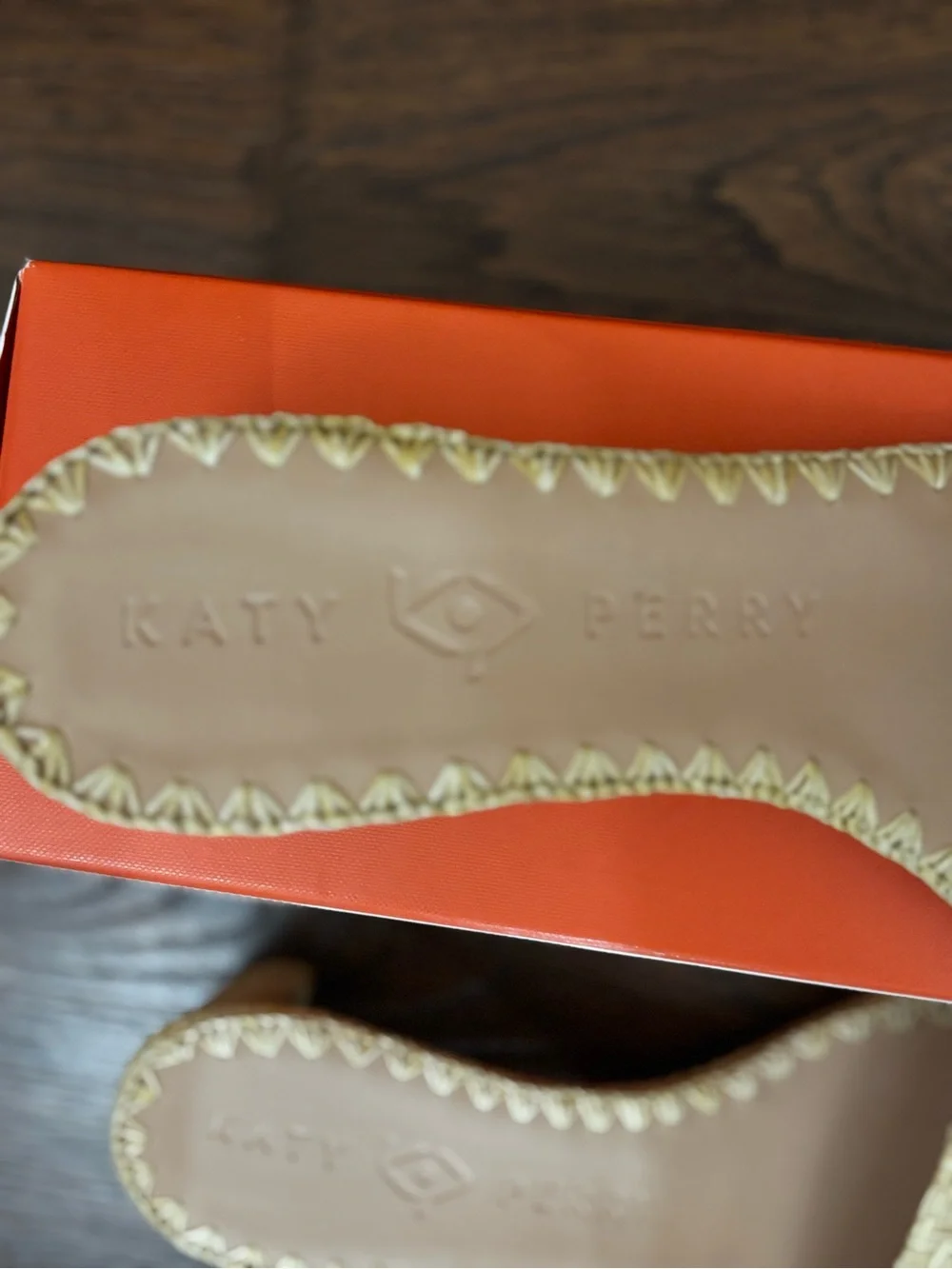 Katy Perry The Wandering Woven Raffia Slide Sandals Natural NIB Sz 8M